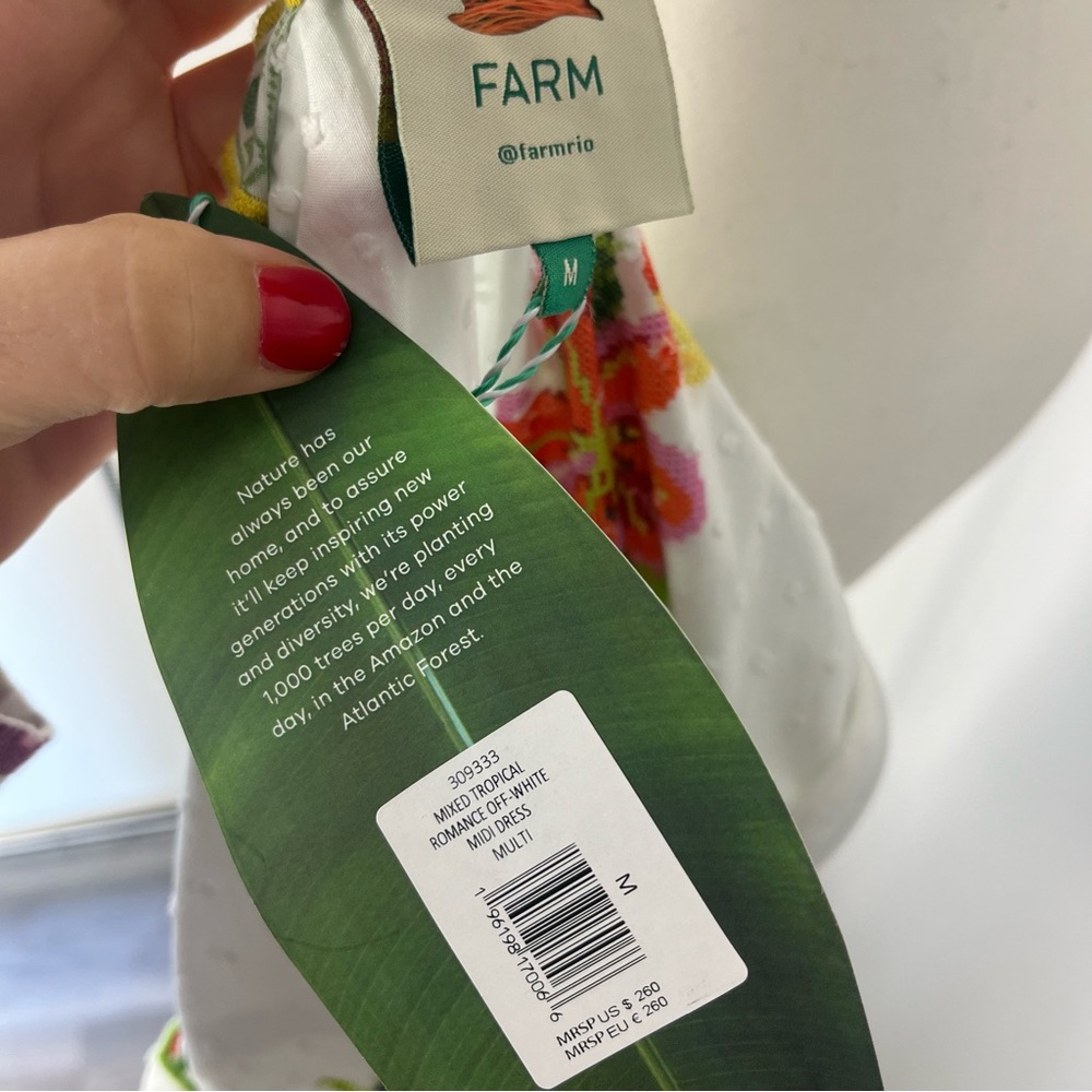 Farm Rio Mixed Tropical romance midi dress - Picture 10 of 10